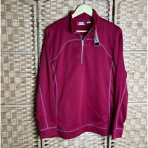 Clique XXL Mens Pullover 1/4 Zip Long Sleeve Top Layer‎ Performance Maroon